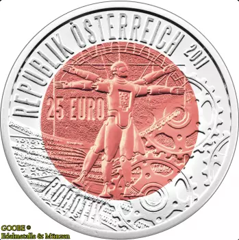 25 Euro Silber/Niob Gedenkmünze 